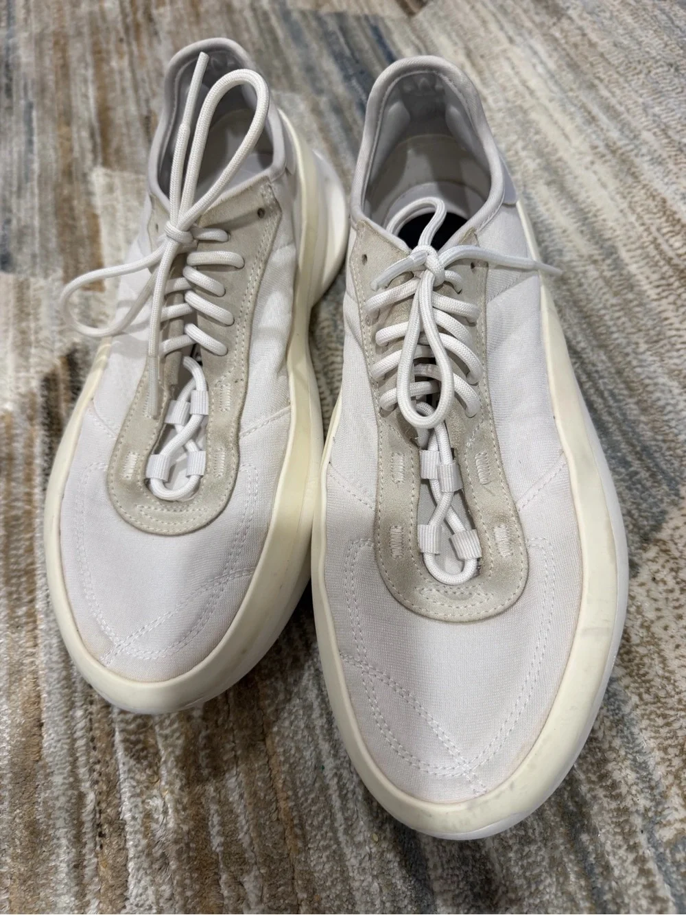 adidas Men's Low-Top Lace-Up Sneakers in White and Light Gray